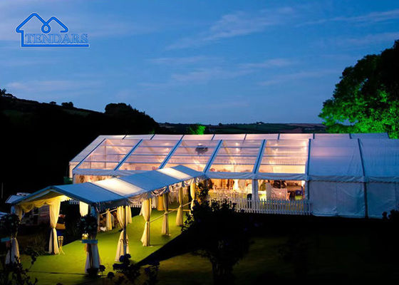kopen Buitengras zonnestroon bruiloft tent marquee enorme transparante luifel bruiloft marquee tent online vervaardiging