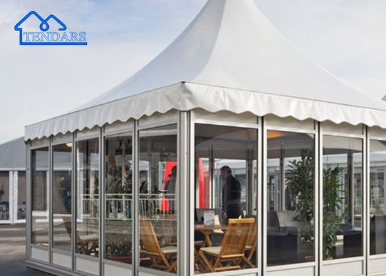 kopen Hot Outdoor Tent Pop, Duurzame Viering Pagode Tent Met Glas Muur Outdoor Commerciële Structuur online vervaardiging