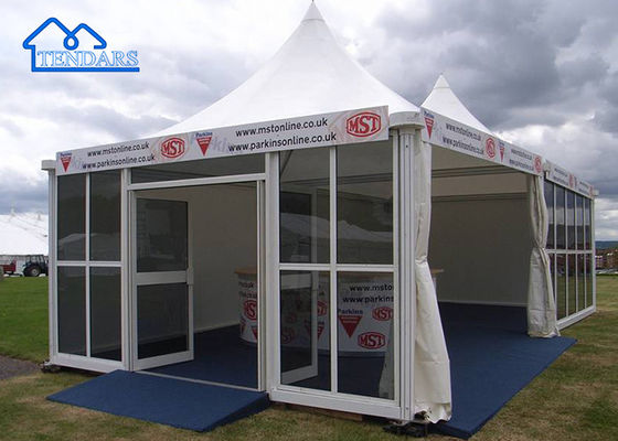 kopen UV-bestendige/vuurbestendige/waterbestendige Custom Nieuwe PVC Aluminium Frame Marquee Pagoda Canopy Tent online vervaardiging
