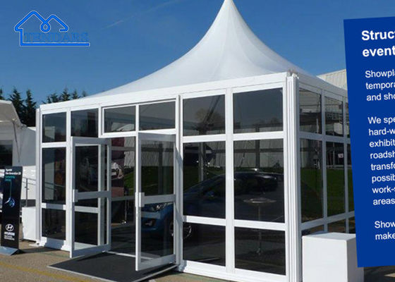 kopen Aangepaste Nieuwe PVC 100% Regendicht 3x3m 4x4m 5x5m 6x6m aluminium Frame Marquee Pagode Tent online vervaardiging