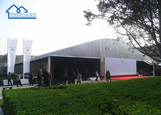 kopen Nieuwe stijl aluminiumlegering stalen frame Arcum-tent met overhang Trade Show Tent Party online vervaardiging