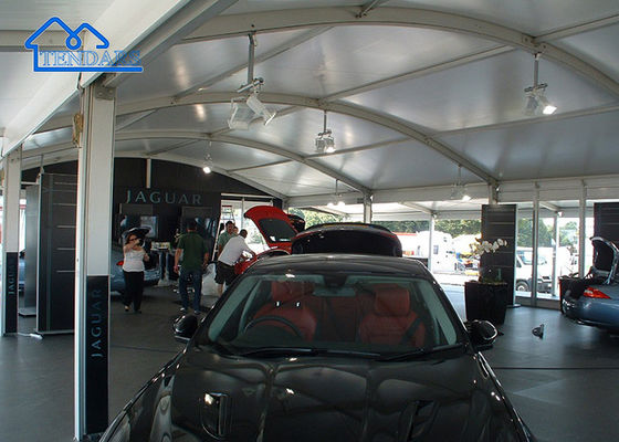kopen Op maat gemaakte aluminium legering zware industriële magazijn tent werkplaats opslag boog curve tent online manufacture