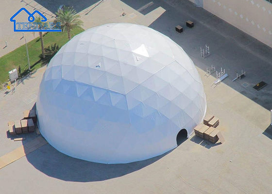 kopen 7m Dia commerciële koepeltent 6061/T6 Aluminium geodesisch ontwerp PVC-dek voor restaurantlocaties online vervaardiging