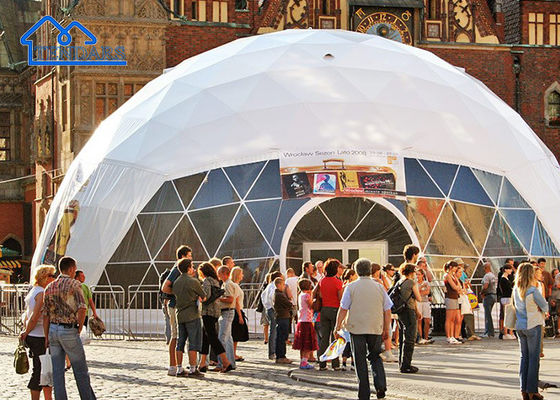 kopen Versterkt legering 6m Dia commerciële koepel tent PVC cover windbestendige voor café terrassen online vervaardiging