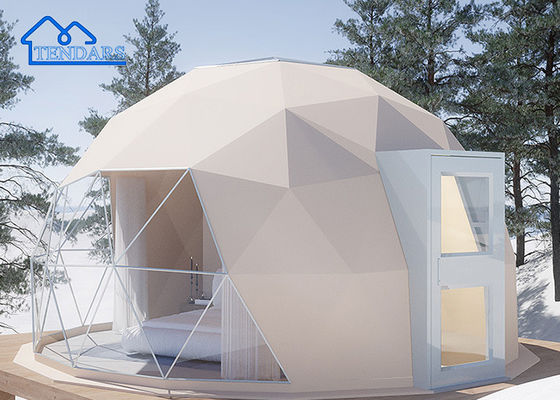 kopen Vier seizoenen 8m Dia Glamping Hoteltent Gegalvaniseerde stalen frame waterdichte stof voor strandretraites online vervaardiging