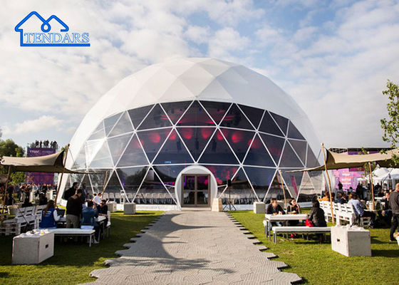 kopen 15m Dia Glamping Hotel Tent Hardwood Frame Double Layer PVDF Coated voor Eco Lodges online vervaardiging
