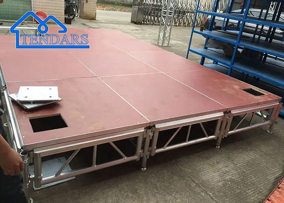 kopen Draagbaar, gemakkelijk te monteren, aluminium podium truss, mobiel evenement, triplex podium, verstelbaar podiumplatform online manufacture