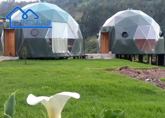 kopen Windbestendige commerciële koepeltent met een diameter van 5 m, gegalvaniseerde stalen PVC-afdekking voor caféterrassen online vervaardiging