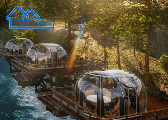 kopen Aangepaste Outdoor Clear Bubble Transparante Tent Waterdichte Koepeltent Outdoor Commerciële Structuur online vervaardiging