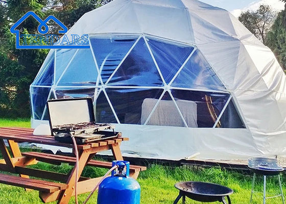 kopen Koepeltent voor evenementen, luxe geodetische kampeertent voor buiten, commerciële koepeltent-glamping met badkamer online vervaardiging