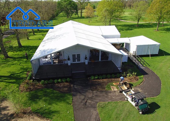 kopen Verjaardagsfeest Marquee Tenten Waterdicht PVC Aluminium Alloy Frame Heavy-Duty Verankerde Rechthoek Canopy Structuur online vervaardiging