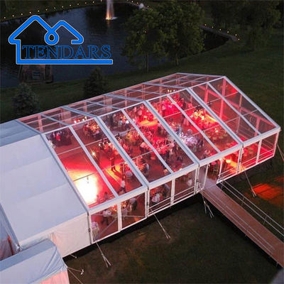 kopen Luxe Clear Span Party Marquee Tents PVC Wedding Event Transparency Tent Verjaardag Canopy online manufacture