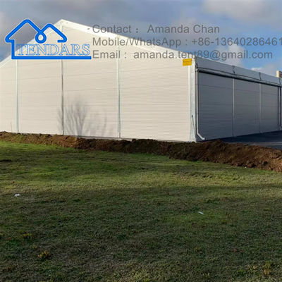 kopen Aangepaste kleur en maat Grote aluminium frame PVC A-vorm buitenopslagtent online vervaardiging