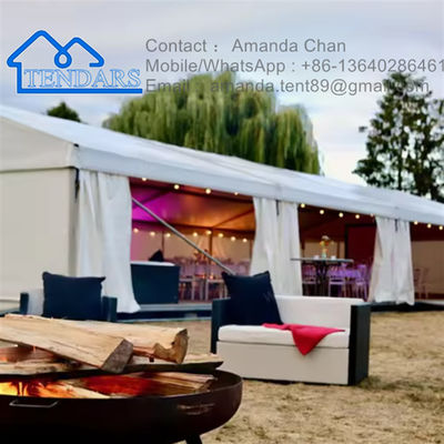 kopen Zware grote witte waterdichte aluminium frame tent pvc cover trouw tent te koop online manufacture