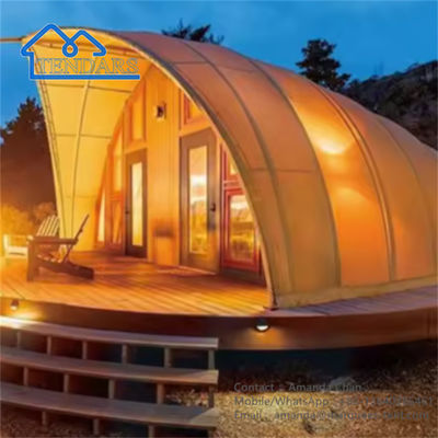 kopen Long Life Camping Luxe Glamping Shell Shape Hotel Tent Voor Resort Outdoor online manufacture