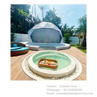 kopen Buiten waterdicht, branddicht, UV-bestand Glamping tent Dome Huis met badkamer Voor Hotel Resort online manufacture