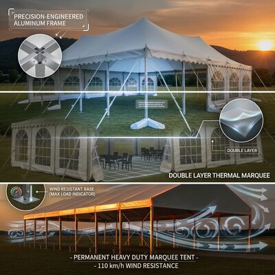 kopen Product-Launch Party Marquee Tents A-Frame Waterdicht ABS Solid Wall Panel Event Canopy Structure online vervaardiging