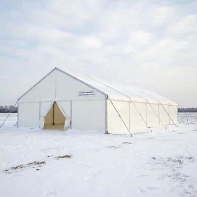kopen Zware 15x30m All-Season Aluminium Party Marquee Tent Industrial Steel Frame Sneeuw Wind 120km/h online vervaardiging