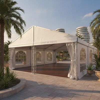 kopen Modulaire partytent met snelle installatie, verwijderbaar aluminium frame aan de zijwanden voor Qatar VIP-gastvrijheidsevenementen online vervaardiging