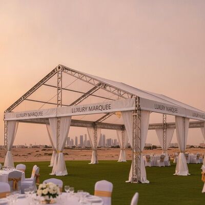 kopen Luxe Aluminium Frame Party Marquee Tent UV-bestendige PVC dakbedekking voor Koeweit Outdoor Wedding Receptions online vervaardiging