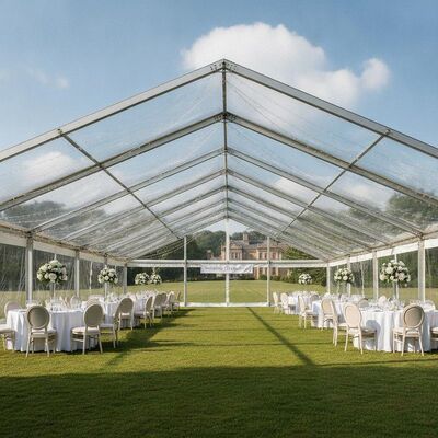Kopen Transparante dakparty tent met PVC dakpanelen voor bruiloftsevenementen online vervaardiging