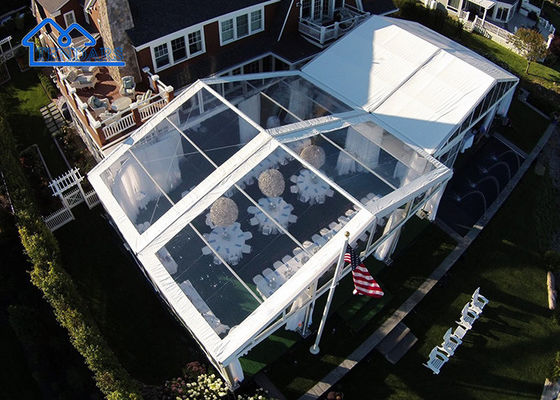 Grote doorzichtige marquee tent zware dienst buiten bruiloft ceremonie tent evenement onderdak waterdicht