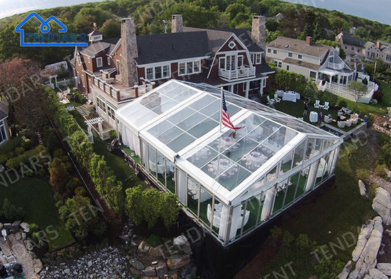 Doorzichtig halfwit PVC-huwelijkstent Tentfeest Outdoor-activiteiten luifelstructuurontwerp