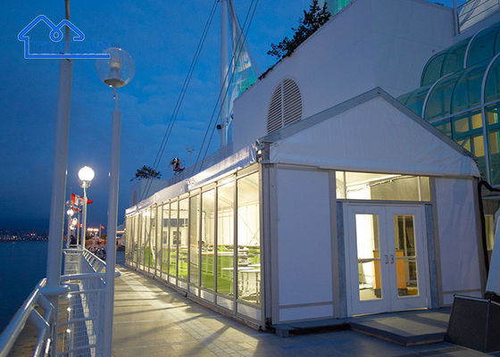 Goede aluminiumlegering past A-vorm luxe doorzichtig dak bruiloft tenten evenement selectiekader tent aan
