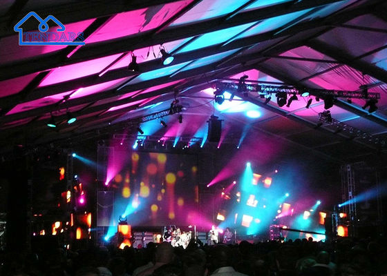 Aluminiumlegeringen, PVC-stof Op maat gemaakt helder dak Marquee Marquee-huwelijkstent gebruikt voor evenemententent