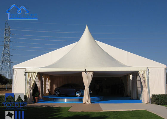 Custom modulaire hoge piek gemengde marquee aluminium legering pagode tent voor festival te koop