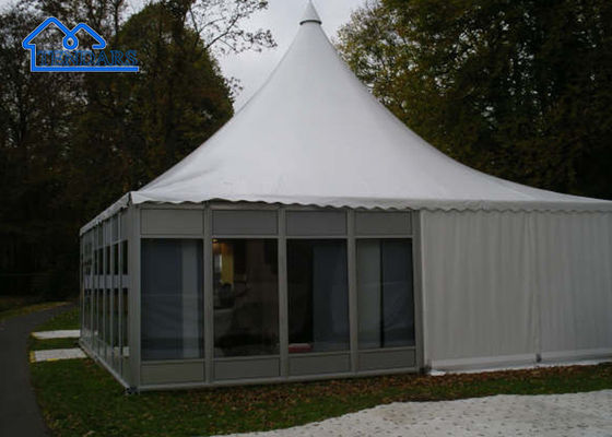 Op maat gemaakte glazen Pinnacle Marquee Tent Glazen wand pagode tent te koop voor outdoor evenement