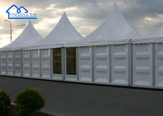 Paviljoen Canopy Pagode Aluminium Waterdicht Event Hoog Peak Tent Met Glas Muur Voor Resort