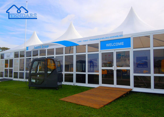 High End Custom Glass Wall Glass Door Aluminium Pop Up Pagoda Tent Voor tijdelijk toilet