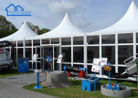Gemakkelijk te installeren Luxe Aluminium Glas Pagode Tent Voor feesten, restaurant, stand etc.