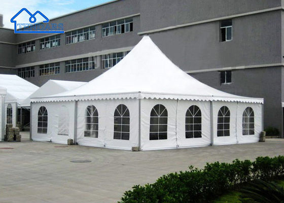 Witte of aangepaste kleur Aluminium tentoonstellings tenten Witte PVC pagode tentoonstellingstent