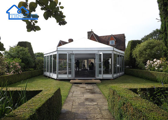 Buiten waterdicht Aluminium Polygon Tent Hexagon Pagoda Tent Wedding Party Tents Voor Evenementen