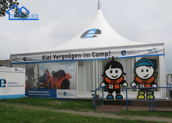 Outdoor Indoor Customized PVC Pagoda Tent Voor Aluminium Exposities, Evenementen Trade Show Te koop