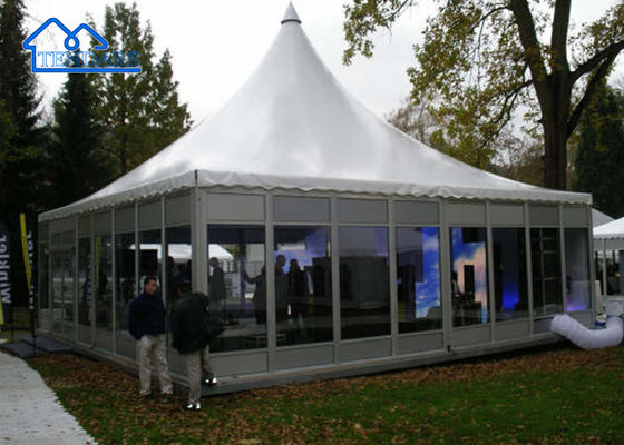 PVC witte stof pagode luifel tent met warm gedompeld gegalvaniseerd oppervlak behandeling Duitse pagode tent
