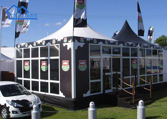 Gepersonaliseerde kleur en grootte Outdoor Zomer Wit PVC Aluminium Alloy Event Bruiloftsfeest Pagode Tent