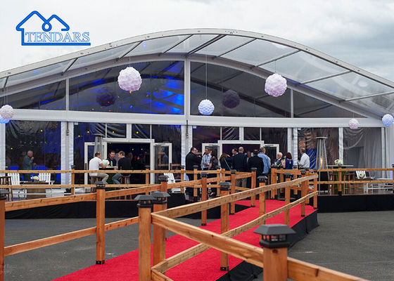 Grote, zware, waterdichte, buitenruimte, glazen wandtent, trouwfeest, Arcum tent voor evenementen