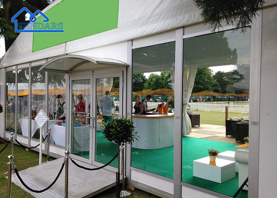 Custom Aluminium Frame Arch Dak Big Tent Wit Arcum Marquee Te koop met glazen deur