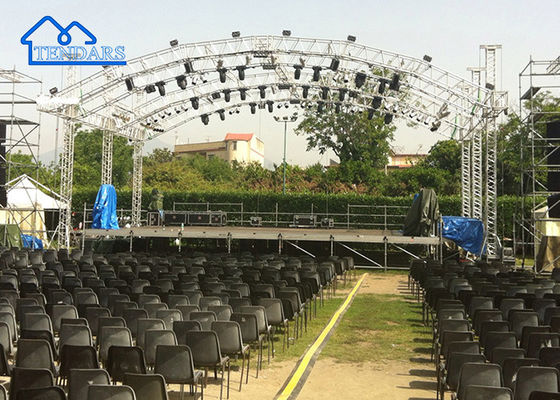 Gemakkelijk te monteren Aluminium truss klemmen Vierkante startlijn truss structuur voor concert