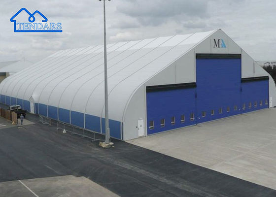 Industrieel PVC-dek buiten gebogen tenten aluminium frame sterke structuur voor opslag bruiloft feest