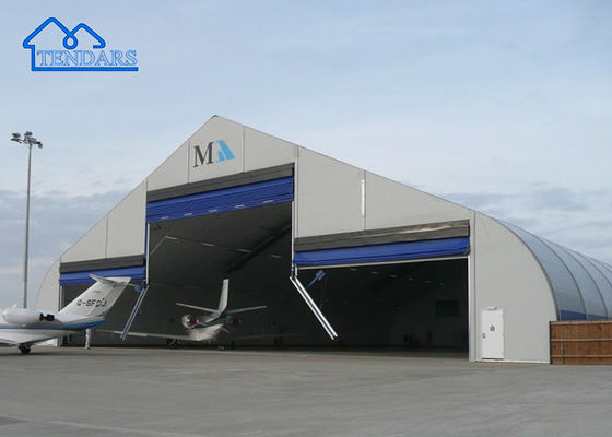 Buiten aluminium frame Sterke structuur Industrieel PVC-bedekking Curve tentopslag, bruiloft, vliegveld, enz.