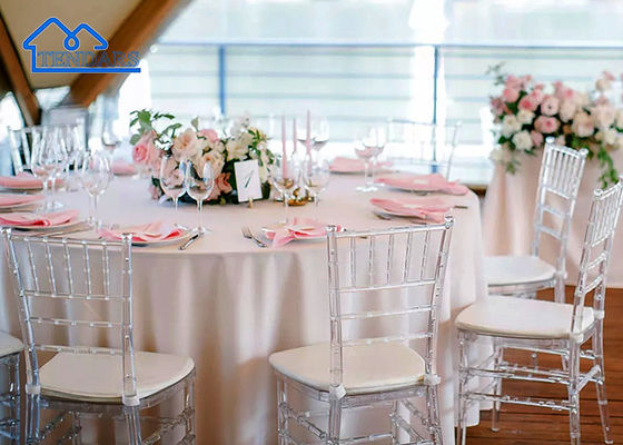 Custom Resin Event Chair Transparante Plastic Dining Chair Voor bruiloften en banketten