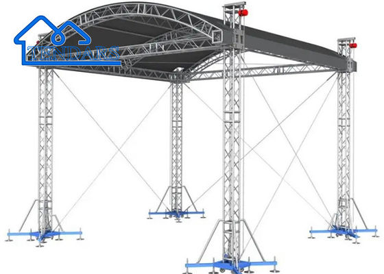 Vrije combinatie Aluminium legering Event Concert Stage Truss gebogen dak afgerond truss structuur