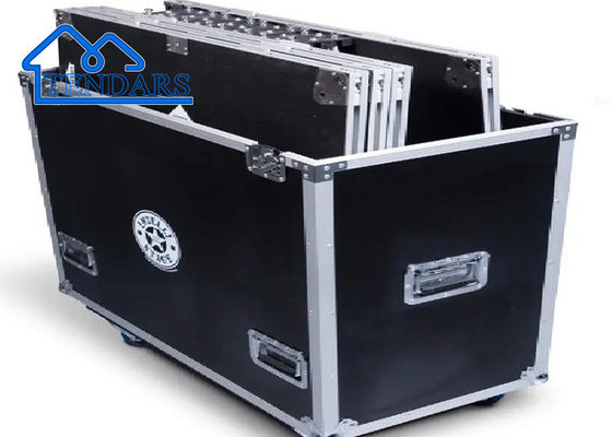 Custom aluminium goedkoop draagbaar podium, concert podium met gordijn verpakken door vlucht geval