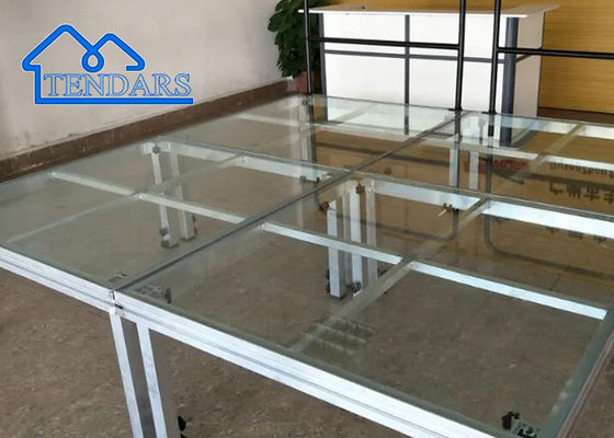 Podium, mobiel podium, glas/acryl aluminium podium voor evenementen, tentoonstellingen, bruiloften enz.