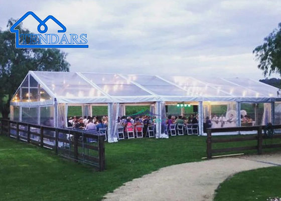 Grote outdoor trouwtent 30m voor feestjes UV-bestendige outdoor trouwceremonie tent