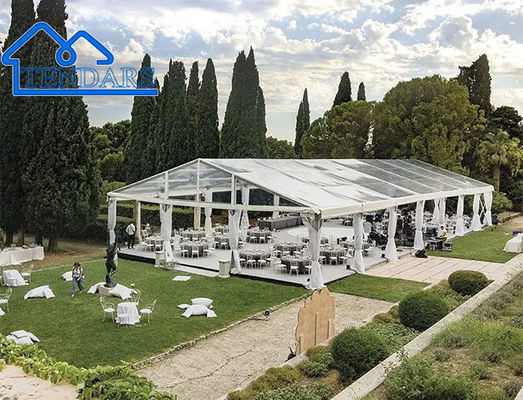 Een vorm huwelijksfeest Evenementen Grote aluminium tent Huis Met Tarpaulin Goedkope huwelijks tenten